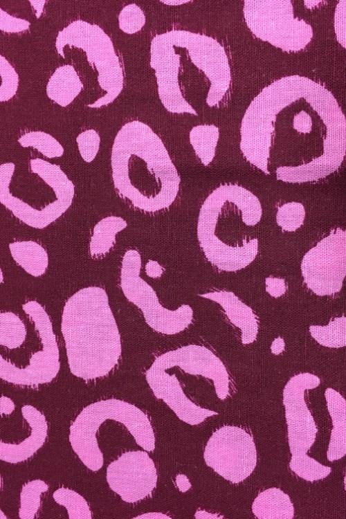 Stoff Leinen-Viskose Druck rot-pink