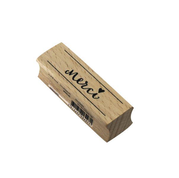 Holzstempel merci