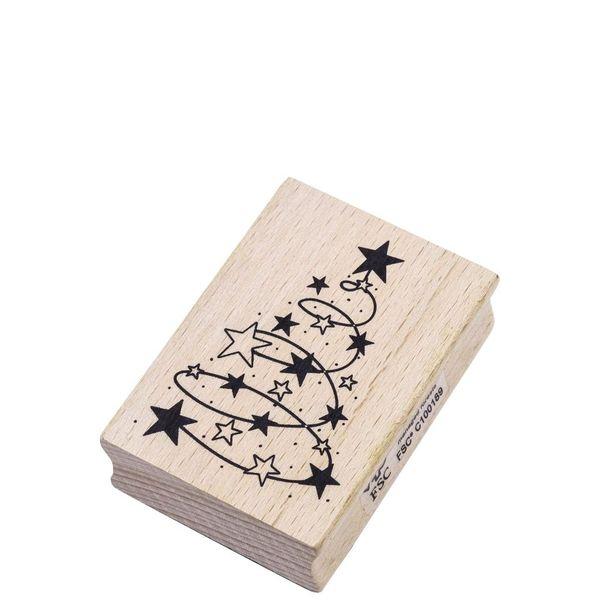 Stempel Tannenbaum mit Sternen - 0