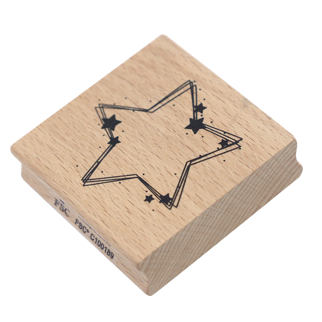 Stempel Stern dekoriert