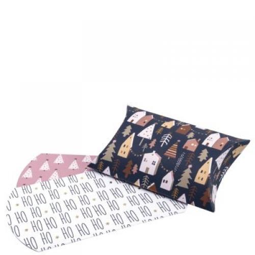 Faltschachtel Pillow Box, Christmas assortiert