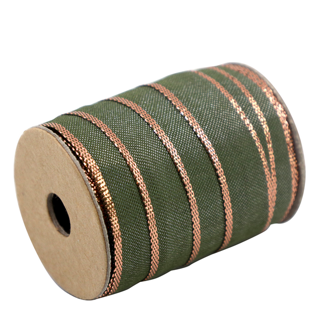 Geschenkband grün kupfer