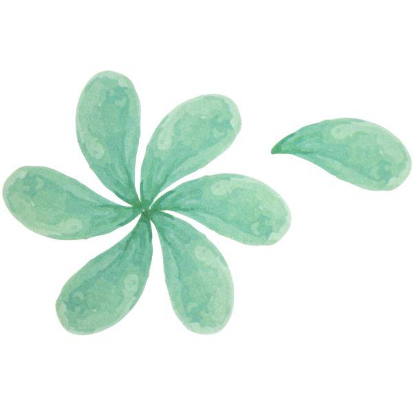 Washi Stickers Blüte, blau - 0