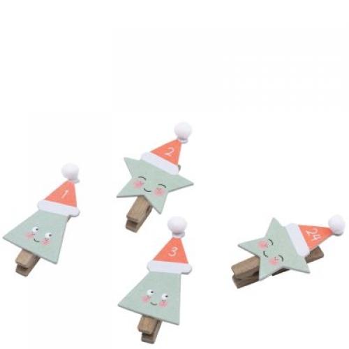 Adventskalender Klammern, klein