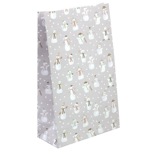 Papiertüte gross Schneemann