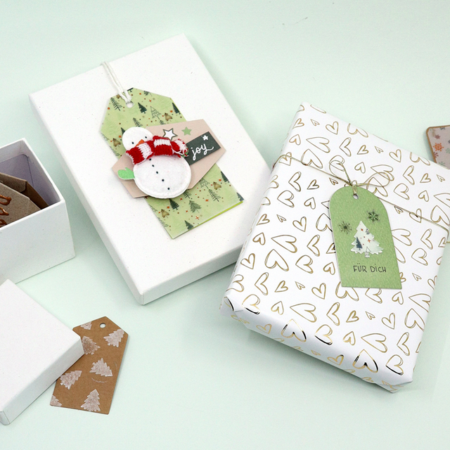 Geschenkpapier Verpackung Herz - 1