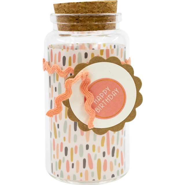 Glasflasche mit Korkdeckel gross - 0