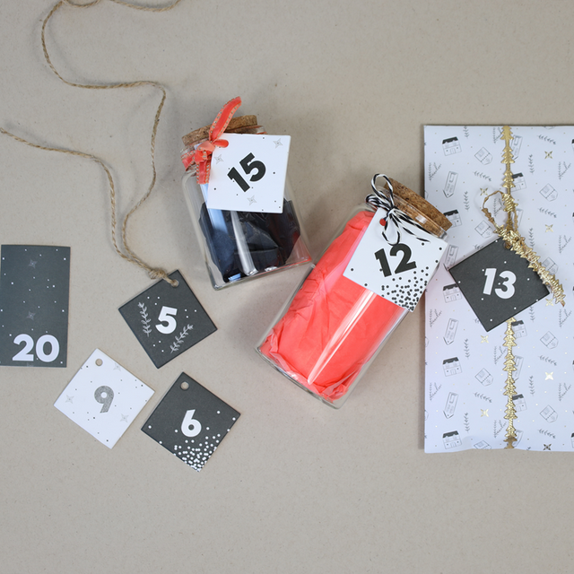 Glasflasche mit Korkdeckel gross - 1