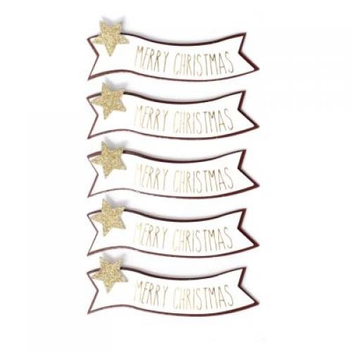 Sticker Merry Christmas gold