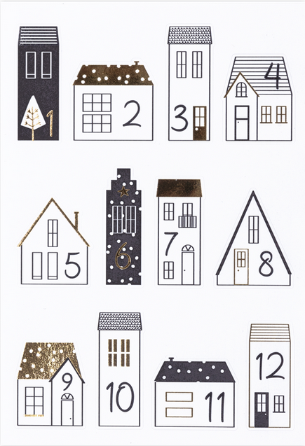 Adventskalendersticker Häuser