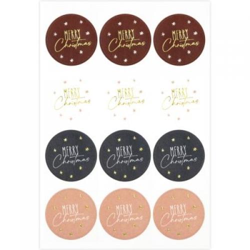 Sticker merry christmas cozy