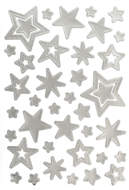 Sticker Sternen silber Basis