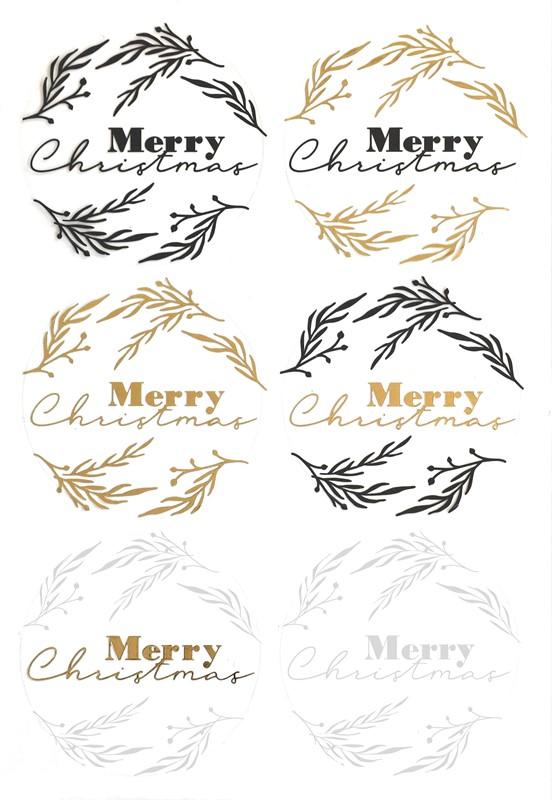 Sticker Transparent Merry Christmas