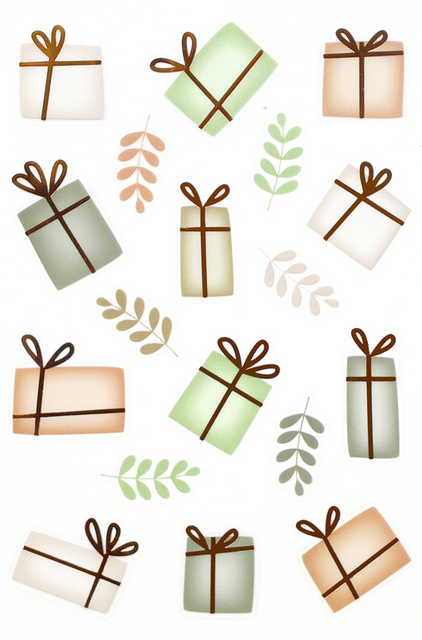 Sticker Transp. Geschenke