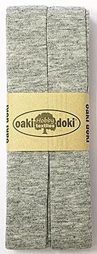 OAKI-DOKI Jersey Schrägband Hellgrau Meliert