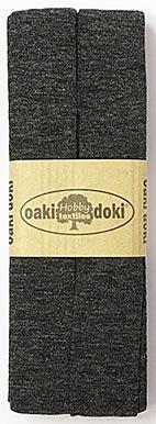 OAKI-DOKI Jersey Schrägband Dunkelgrau Meliert