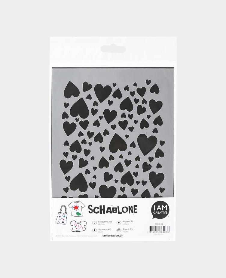 Schablone A5, Herz - 0