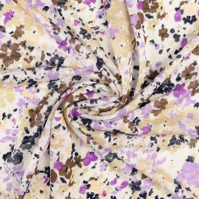 Stoff Viskose Strick, Blumen