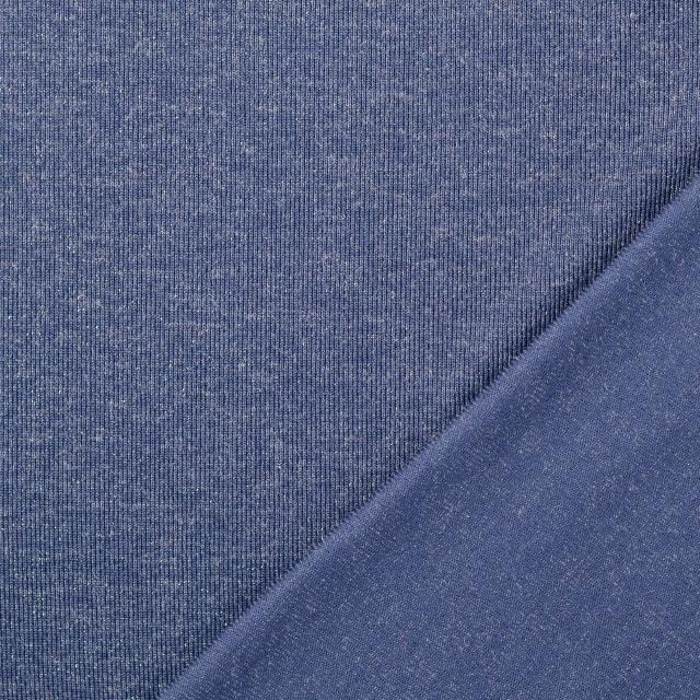 Stoff Strick Lurex Dunkelblau - 1