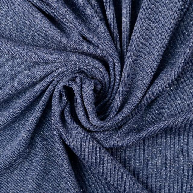 Stoff Strick Lurex Dunkelblau - 0