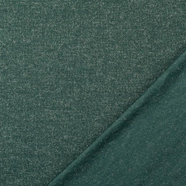 Stoff Strick Lurex Tannengrün - 1