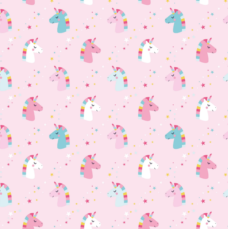 Stoff Baumwolle Einhorn rosa