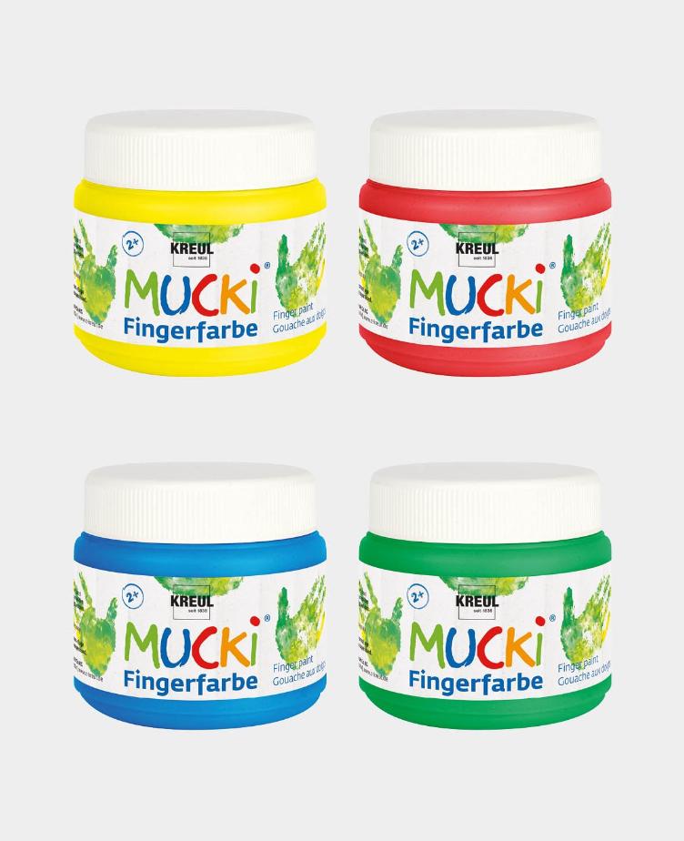 MUCKI Fingerfarbe 4er Set 150 ml