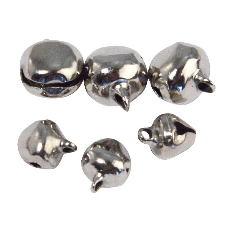 Metall Glöckchen, silber, 0,7-1cm, 2 Größen - 0
