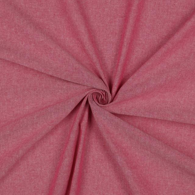 Stoff Baumwolle Popeline Garngefärbt Pink - 0