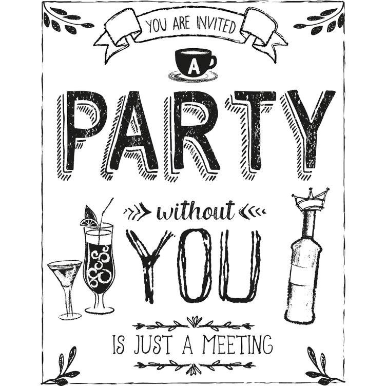 Holzstempel, PARTY