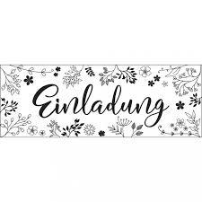 Holzstempel Einladung