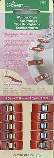 Clover Stoffklammern CLOVER - GR. M STOFFKLAMMERN WONDER - CLIP 25MM ROT