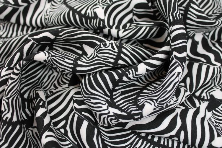 Stoff Viskose Radiance Zebras