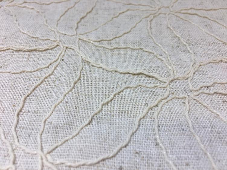 Stoff Leinen/Viskose Embrodery