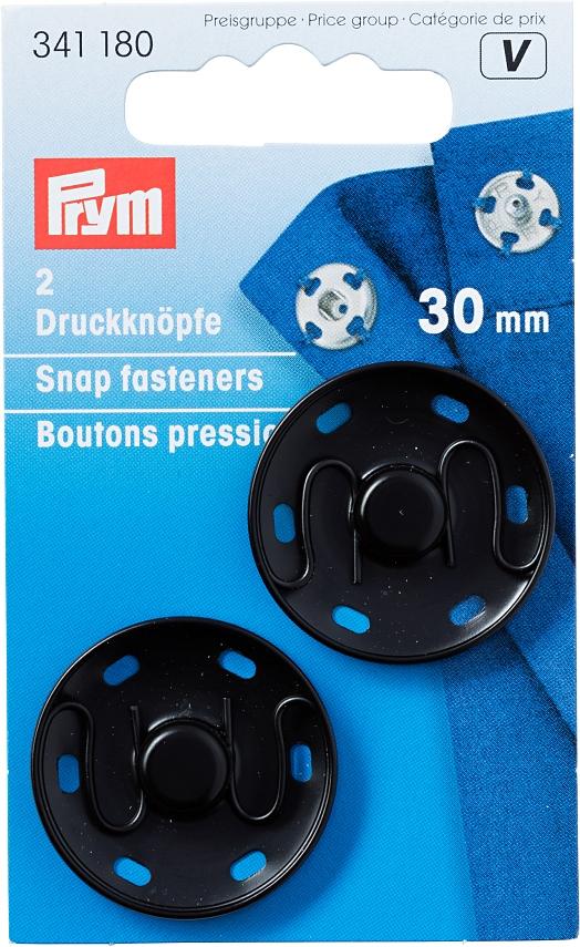 Prym Annähdruckknopf, schwarz 30 mm