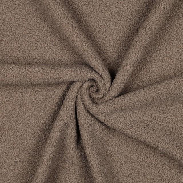 Stoff Teddy Fleece Taupe - 1