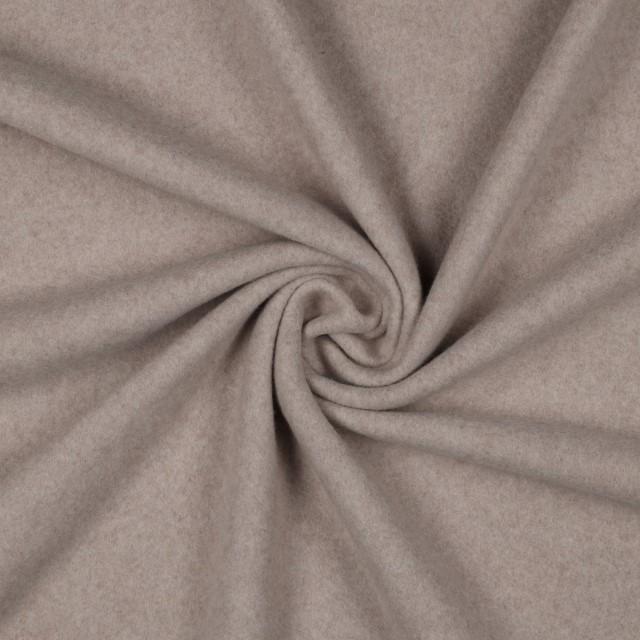Stoff Cotton Fleece Gots Taupe Melange - 2