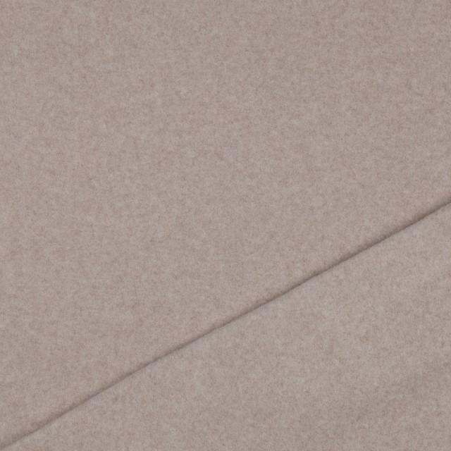 Stoff Cotton Fleece Gots Taupe Melange - 0