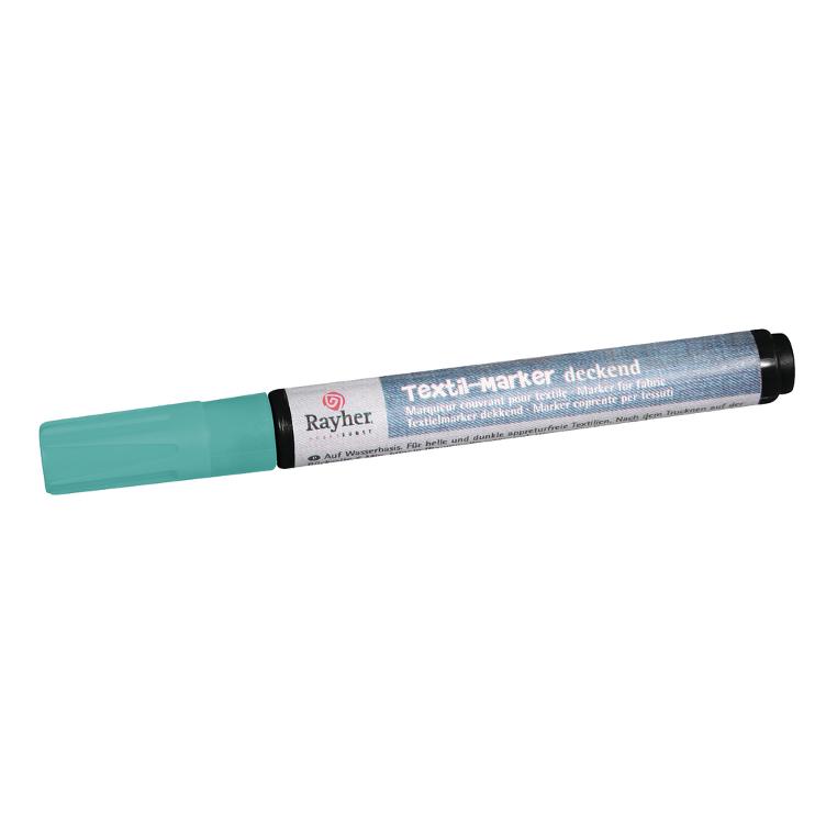 Textil-Marker deckend, babyblau, Rundspitze 2-4 mm, mit Ventil