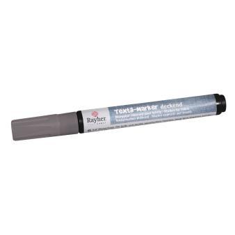 Textil-Marker deckend, silber, Rundspitze 2-4 mm, mit Ventil