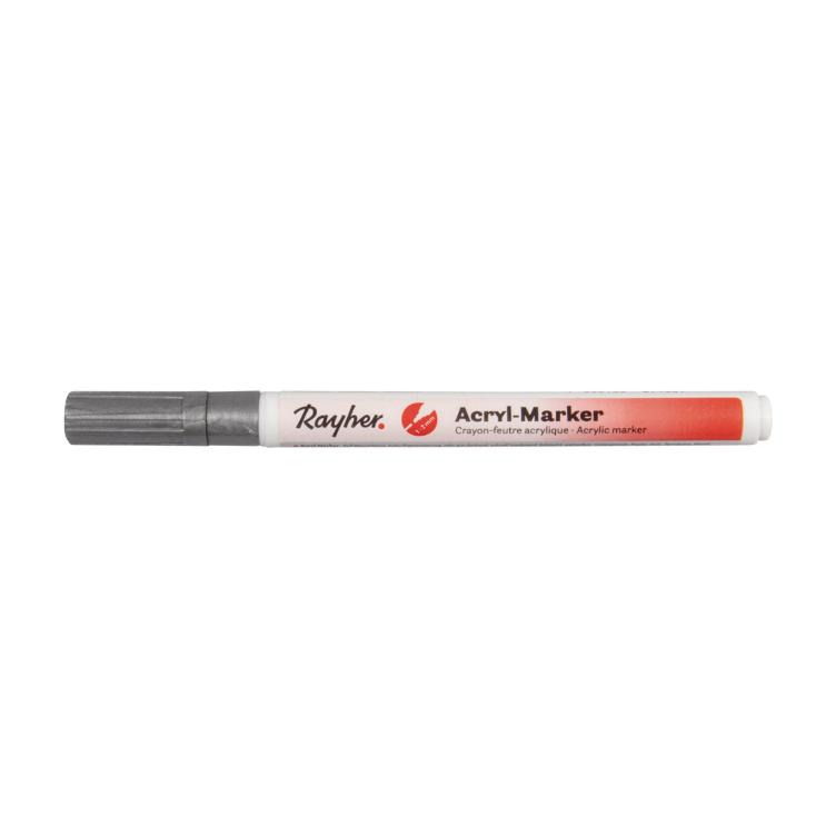 Acryl-Marker, silber, Rundspitze 1-2 mm