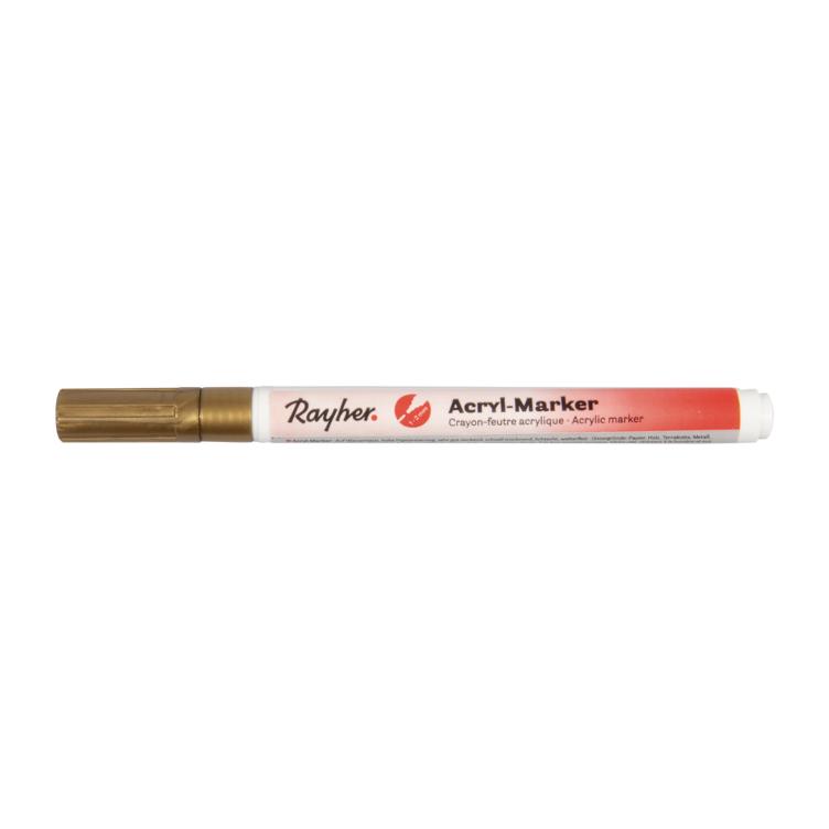 Acryl-Marker, gold, Rundspitze 1-2 mm