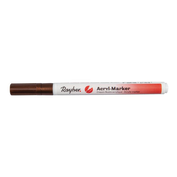 Acryl-Marker, kupfer, Rundspitze 1-2 mm, mit Ventil