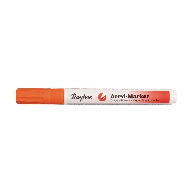 Acryl-Marker, orange, Rundspitze 2-4 mm