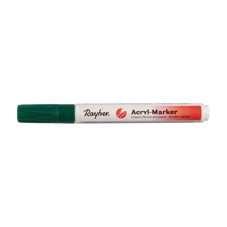 Acryl-Marker, dunkelgrün, Rundspitze 2-4 mm