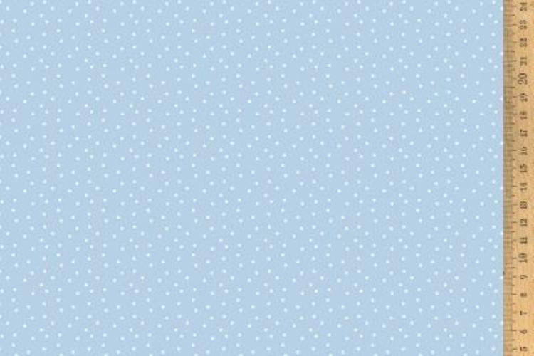 Stoff Tupfen blau-weiss