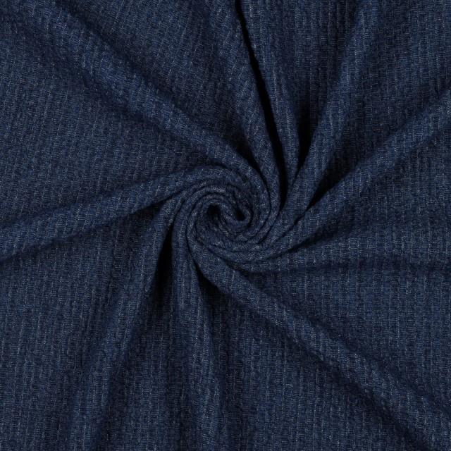 Stoff Denim Struktur blau - 0