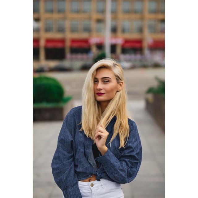 Stoff Denim Struktur blau - 2