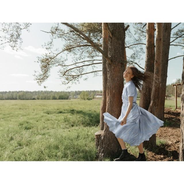 Stoff Baumwolle Bestickt, light blue - 1