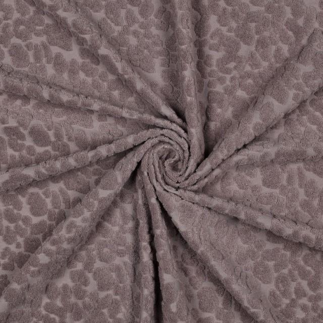 Stoff Baumwolle Toweling Animal Skin Mauve - 1